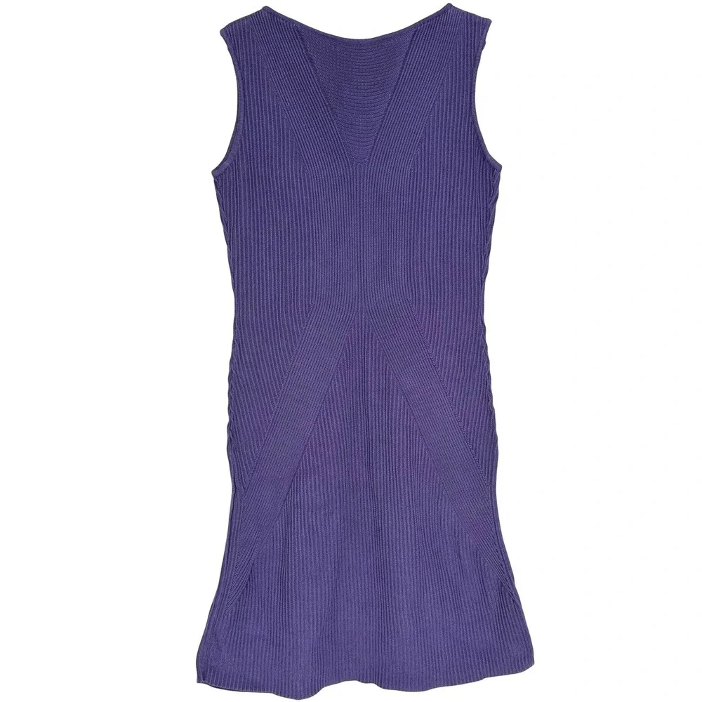 Peruvian Connection Lilias‎ Knit Sleeveless Dress Pima Cotton Purple XS